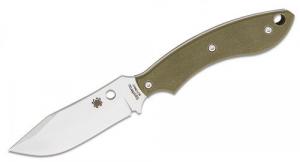 Spyderco Sjoerd Stok Bowie Fixed Blade Knife 2.95" - FB49GPOD