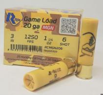 RIO Magnum Game Load 20GA 3" 1-1/4 oz #6 Shot 25rd - RCMGN206 RIO Magnum Game Load 20GA 3" 1-1/4 oz #6 Shot 25rd - RCMGN206