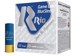 Rio Ammunition Game Load Blue Steel 12 Gauge 2.75" 1 1/8 oz 5 Shot 25 Per Box/ 10 Cs - GLBS325 Rio Ammunition Game Load Blue Steel 12 Gauge 2.75" 1 1/8 oz 5 Shot 25 Per Box/ 10 Cs - GLBS325