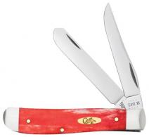 Case Dark Red Bone Trapper Mini Folding Knife