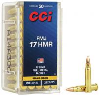 CCI .17 HMR 20 Grain Full Metal Jacket 50rd box - 0055 CCI .17 HMR 20 Grain Full Metal Jacket 50rd box - 0055