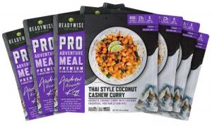 Wise Foods Outdoor Food Kit Thai Coconut Cashew Curry 6 Pack