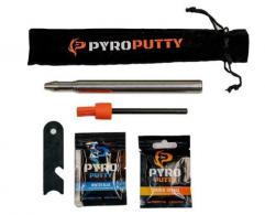 Pyro Putty Telescoping Pocket Fire Bellow Stainless Steel 24" Long Includes Carrying Case/Ferro Rod & Multi-Tool