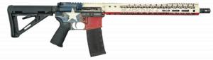 Black Rain Ordnance Spec15 Patriot 5.56x45mm NATO 30+1 16", Texas Flag, 15" Slim M-LOK, Magpul Grip/Carbine Stock