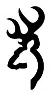 Browning Buckmark Decal Black Vinyl Sticker 4" - 3922009914 Browning Buckmark Decal Black Vinyl Sticker 4" - 3922009914