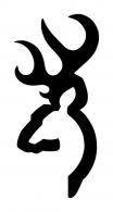 Browning Buckmark Decal Black Vinyl Sticker 6" - 3922009916 Browning Buckmark Decal Black Vinyl Sticker 6" - 3922009916