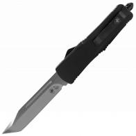 Templar Knife SBR232 Black Rubber Gen II Small, 2.69" OTF Tanto, Part Serrated Silver 440C SS Blade, 4.31" Black Aluminum/Rubber - 1093