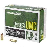 Remington UMC Full Metal Jacket 9mm Ammo 250 Round Box - L9MM3A Remington UMC Full Metal Jacket 9mm Ammo 250 Round Box - L9MM3A