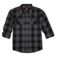 Hornady Gear 32224 Flannel Shirt XL Gray/Black, Cotton/Polyester, Relaxed Fit Button Up - 1188