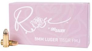 Main product image for Sig Sauer ROSE, 9mm Luger, 115gr, Full Metal Jacket, 50/ct