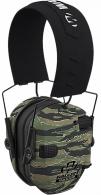 Walker's GWPRSEMTCMO Razor Slim Electronic Muff 23 dB, Over the Head, Tiger Stripe Camo Slim Ear-Cups, Black Headband, Includes  - 220