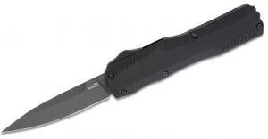 Kershaw Livewire Automatic 3.30" OTF Spear Point Plain Black DLC CPM MagnaCut Steel Blade, Black Anodized Aluminum Handl
