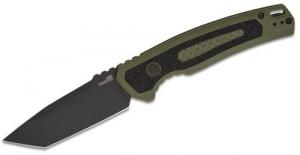 Launch 16 3.45" Tanto/Plain Olive Aluminum Handles - 7105OLBLK