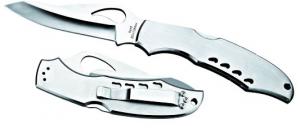 Spyderco Drop Point Blade Knife w/ Stainless Steel Hadle - BY03P