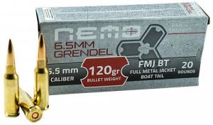 Nemo Arms 6.5 Grendel 120 gr Full Metal Jacket Boat Tail 20 Per Box - 1212