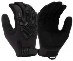 Pyramex VGTG40BM Impact Operator Heavy-Duty Black Synthetic Leather Medium Hook & Loop - 770