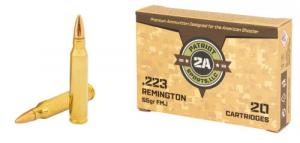 PATRIOT SPORTS 223 Rem 55 gr Full Metal Jacket 20 Per Box - 223055f PATRIOT SPORTS 223 Rem 55 gr Full Metal Jacket 20 Per Box - 223055f