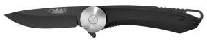 Camillus Cirque 2.75" Folding Drop Point Plain Black AUS-8 Carbonitride Titanium Non-Stick Blade, Black G10 Handle - 19640