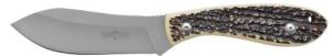 Camillus Western Crosstrail 4.25" Fixed Clip Point Plain Silver 420 Steel Titanium Bonded Blade, Stag/Antler Delrin Handle - 19162