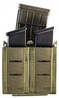 High Speed Gear 41PT02OD TACO Duty Double Pistol Mag, OD Green Nylon with MOLLE Exterior, Fits MOLLE & 2" Belt - 1018