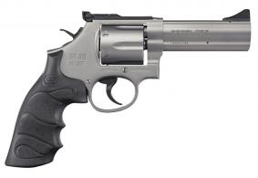 SAR USA SAR SR 38 Special/357 Mag 6 Shot, 4" Stainless Steel Barrel, Cylinder & Frame w/Black Finger Groove Grip, Dro - SARSR38ST4 SAR USA SAR SR 38 Special/357 Mag 6 Shot, 4" Stainless Steel Barrel, Cylinder & Frame w/Black Finger Groove Grip, Dro - SARSR38ST4