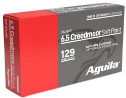 Aguila 6.5 Creedmoor 129 gr 20 Per Box/ 10 Cs - 778 Aguila 6.5 Creedmoor 129 gr 20 Per Box/ 10 Cs - 778