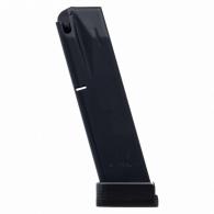 Mec-Gar Beretta Magazine 9mm Luger Beretta Competition 92FS, 92G, 92X, M9 20rd Black Anti-Friction Coating Extended - MGPB9220M