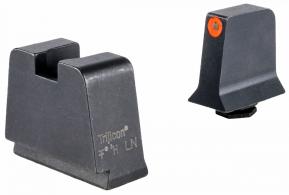 Trijicon GL243C601146 Suppressor/Optic Height Sights- For Glock Slim Frame Black Green Tritium Orange Outline Front Sight Black - 171 Trijicon GL243C601146 Suppressor/Optic Height Sights- For Glock Slim Frame Black Green Tritium Orange Outline Front Sight Black - 171