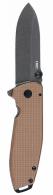 CRKT 2495B SQUID XM 2.95" Folding Drop Point Plain Stonewashed D2 Steel Blade, Brown Textured G10/SS Handle - 395 CRKT 2495B SQUID XM 2.95" Folding Drop Point Plain Stonewashed D2 Steel Blade, Brown Textured G10/SS Handle - 395