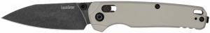 Kershaw Bel Air 3" Folding Reverse Tanto Plain Blackwash CPM MagnaCut Steel Blade, Bright Nickel Cerakote Aluminum Handle - 6105
