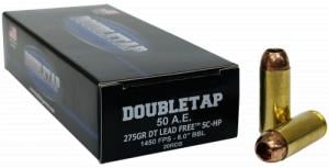 DoubleTap Ammunition 50 AE, 275 Grain, Lead Free, 20 Per Box - 50AE275X DoubleTap Ammunition 50 AE, 275 Grain, Lead Free, 20 Per Box - 50AE275X