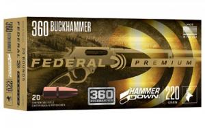 Federal Premium HammerDown 360 Buckhammer 220 gr Soft Point 20 Per Box/ 10 Case - LG360BH1 Federal Premium HammerDown 360 Buckhammer 220 gr Soft Point 20 Per Box/ 10 Case - LG360BH1
