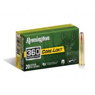 Remington Ammunition 360 Buckhammer 160 gr Core Lokt Tipped 20 Per Box/ 10 Case - R20061 Remington Ammunition 360 Buckhammer 160 gr Core Lokt Tipped 20 Per Box/ 10 Case - R20061