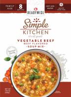 ReadyWise Simple Kitchen Vegetable Beef Soup 8 Servings Per Pouch, 6 Per Case - RWSK05067