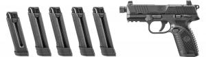 FN 502 Tactical .22 LR 10+1/15+1 4.60" Steel Threaded Barrel, Black Optic Ready/Serrated Slide & Polymer Frame w/Picatin - 66101683 FN 502 Tactical .22 LR 10+1/15+1 4.60" Steel Threaded Barrel, Black Optic Ready/Serrated Slide & Polymer Frame w/Picatin - 66101683