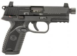 FN 502 Tactical .22 LR 10+1 4.60" Steel Threaded Barrel, Black Optic Ready/Serrated Slide & Polymer Frame w/Picatinny Ra - 66101684