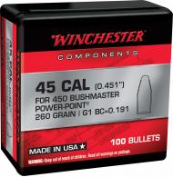 Winchester Ammo Power-Point 450 Bushmaster 260 gr 100 Per Box/ 10 Case - WB450P260X