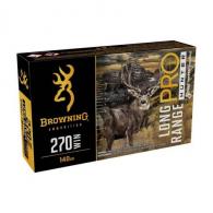 Browning Ammo B192502702 Long Range Pro 270 Win 140 gr 20 Per Box/ 10 Case - 826