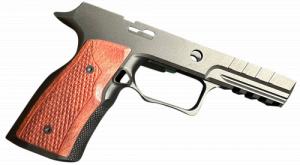 Sharps Bros Black w/ Cherry Grips, 7075-T6 Aluminum, Fits Sig P320 - 990 Sharps Bros Black w/ Cherry Grips, 7075-T6 Aluminum, Fits Sig P320 - 990