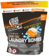 Dead Down Wind Laundry Bombs Black Premium Odor Eliminator Unscented Scent 36CT - 118418 Dead Down Wind Laundry Bombs Black Premium Odor Eliminator Unscented Scent 36CT - 118418