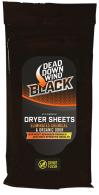 Dead Down Wind 117019 Dryer Sheets Black Premium Odor Eliminator Unscented Scent Dryer Sheet 40 Count - 1122