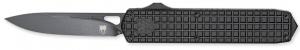 CobraTec Knives Mamba Large Plain Black TiCN D2 Steel Blade/4.75" Black Textured Aluminum Handle - 1001