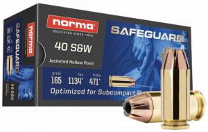 Norma Ammunition 40 S&W 165 gr Jacketed Hollow Point 50 Per Box/ 20 Case - 801407887