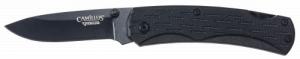 Walker's CamLite 2.25" Folding Plain Black TiCN Bonded 440 SS Blade, Black Textured GFN Handle - 220