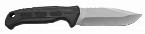 Walker's Hawker 4" Fixed Drop Point Plain Satin 420 Steel Titanium Bonded Blade Black Textured PP/TPR Handle Walker's Hawker 4" Fixed Drop Point Plain Satin 420 Steel Titanium Bonded Blade Black Textured PP/TPR Handle
