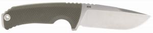 S.O.G Tellus FX 4.20" Fixed Clip Point Plain Stonewashed Cryo 440C Stainless Steel Blade, Olive Drab Textured Green Handle, Blis - SOG17060143