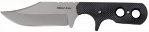 Cold Steel Mini Tac Bowie 3.63" Fixed Clip Point Plain Stonewashed SS Blade, 3.25" Griv-Ex Handle - CS49HCFZ