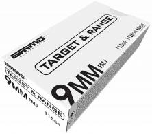 Ammo Inc. Target and Range Handgun Ammunition 9mm Luger 115 gr FMJ 1128 fps 50/ct - 9115FMJTR50