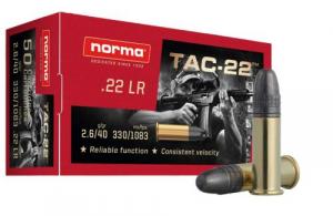 Norma Ammunition Tac .22 LR 40 gr Lead Round Nose 50 Per Box/ 100 Case