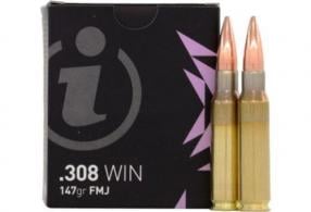 Ammo Inc Igman 308 Win 147 gr Full Metal Jacket 20 Per Box/ 50 Case - IGMAN30820